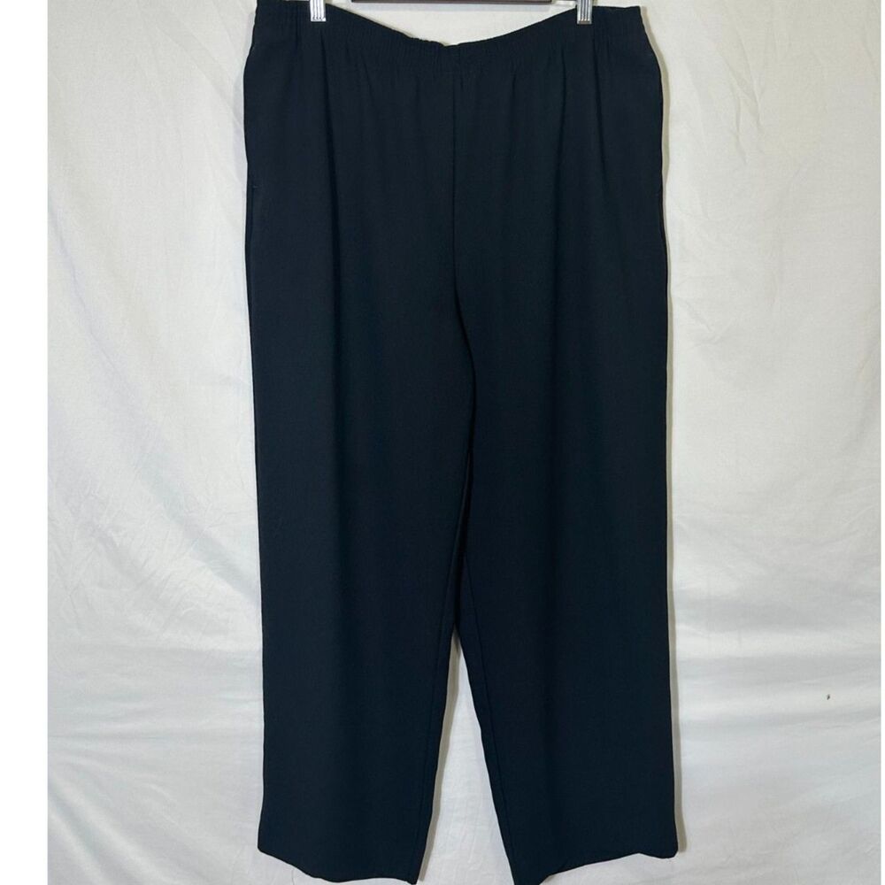 Karen Scott Women's Plus Size 18 Black Dress Pants Slash Pockets Hi Rise Black